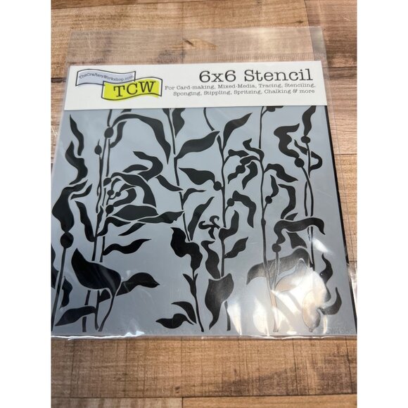 6X6 TCW Stencil For Card-Making Mixed-Media Stenciling Spritzing Chalk & More TC - Picture 1 of 3